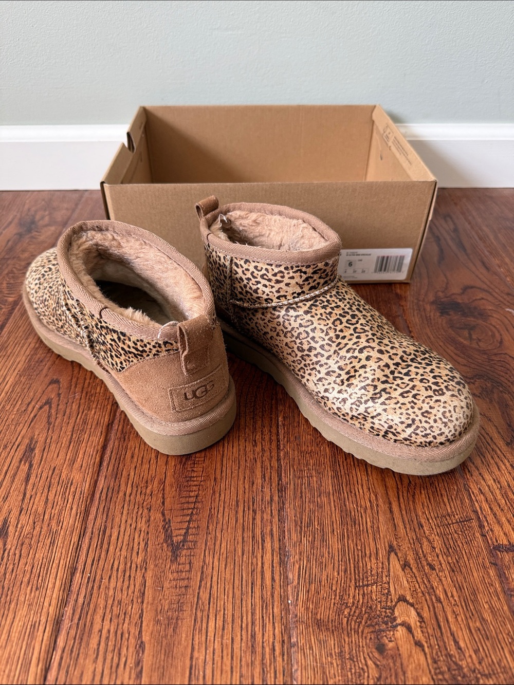 UGG Leopard-Print Mini Booties - Chestnut